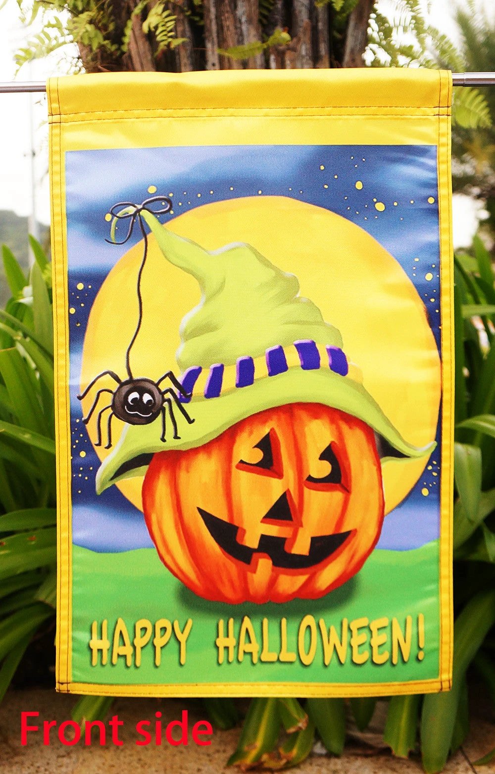 Halloween Hitcher - Decorative Jack o Lantern Fall Spooky Spider House Flag - "12.5 x 18" "28 x 40" Inches by flagsshop