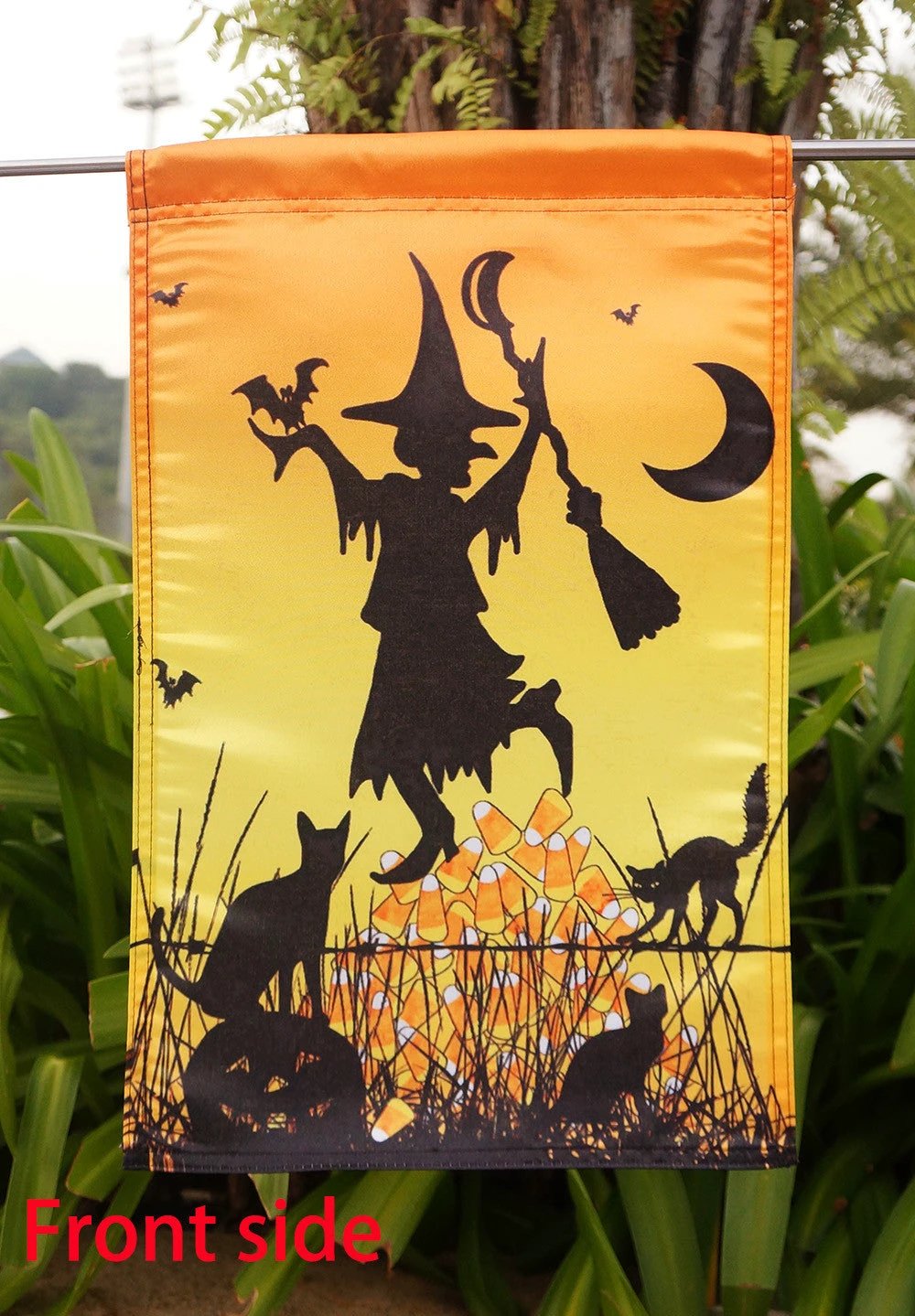 Home Garden Candy Corn Witch Decorative Garden Flag - "12.5 x 18" "28 x 40" Inches by flagsshop