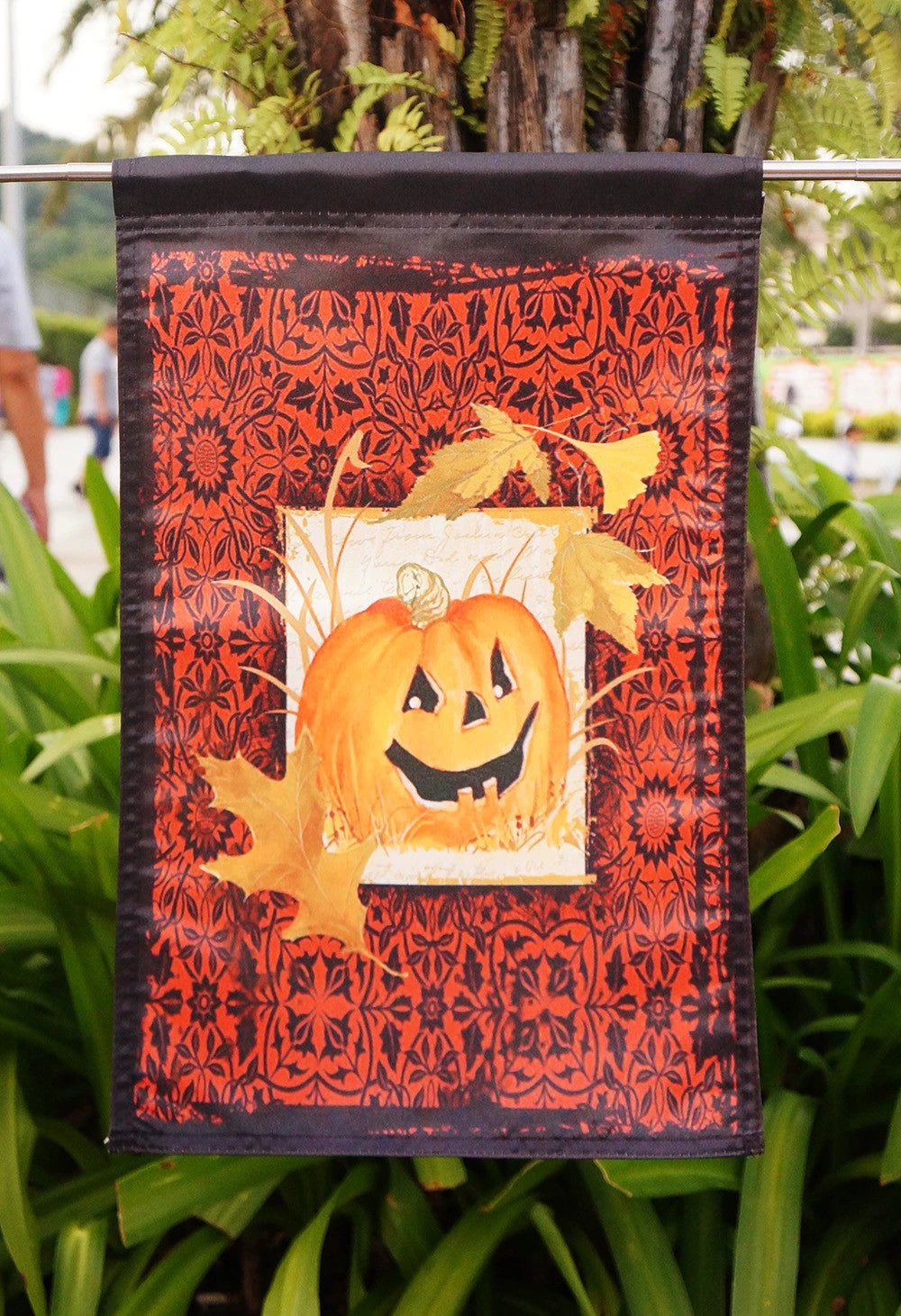 Garden Flag Happy Halloween With Magic Pumpkin Outdoors Flags - 12.5'' x 18'' 28 ''x 40'' by flagsshop