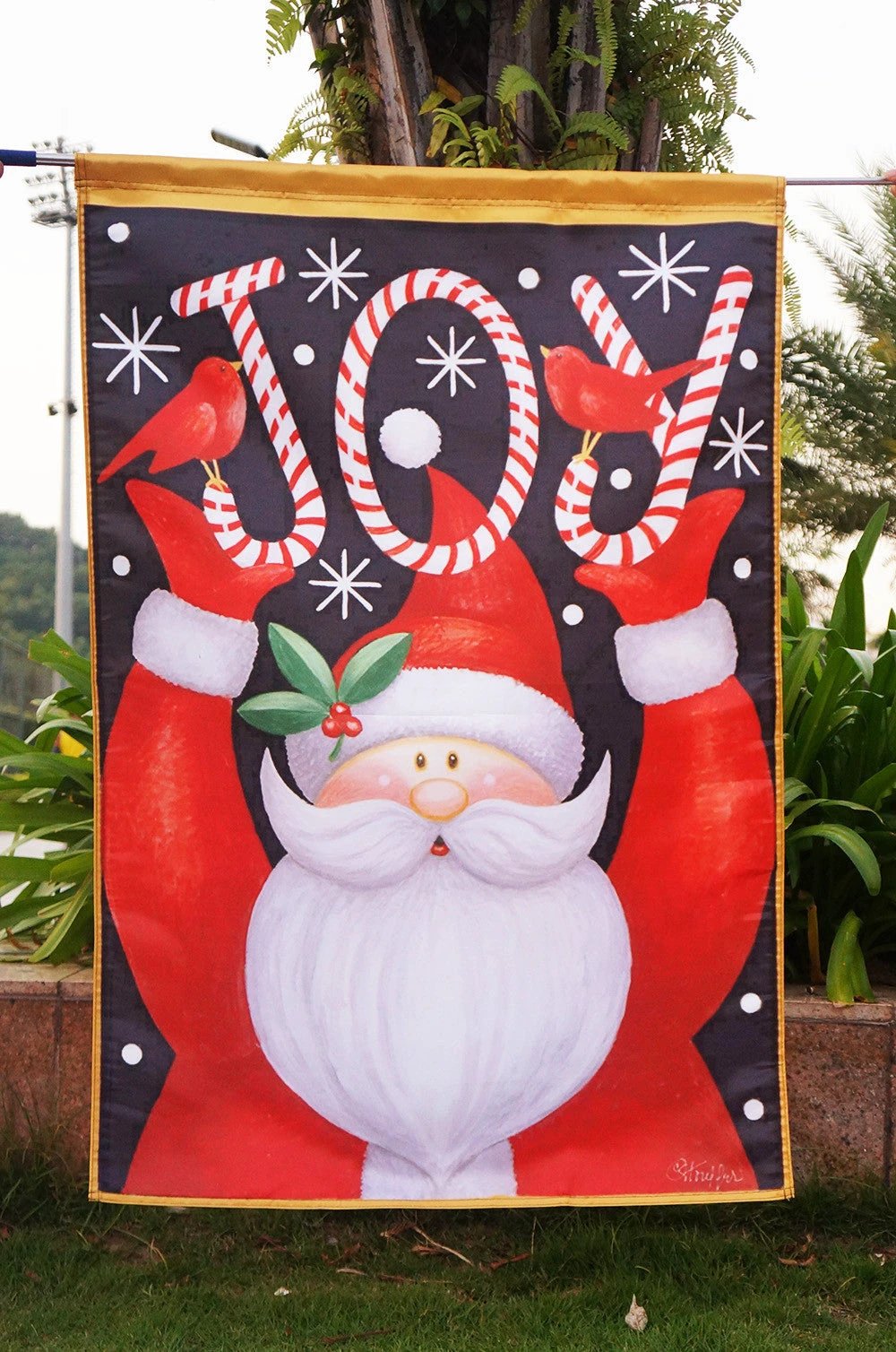 Santa Claus holiday flag December Christmas "12.5 x 18" "28 x 40." by flagsshop