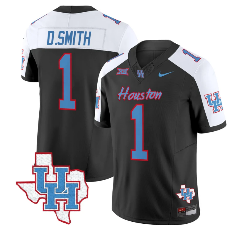 Donovan Smith Jersey #1 Houston Cougars Oilers Inspired Vapor College Football Limited Stitched Black Alternate by My Store