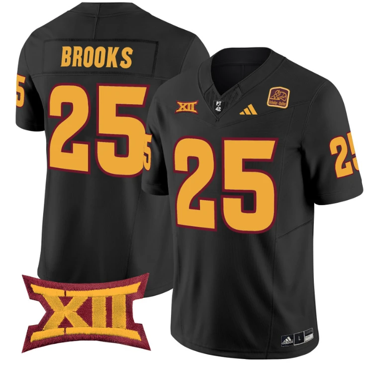 DeCarlos Brooks Jersey #25 Arizona State Sun Devils Vapor Limited College Football Black by My Store