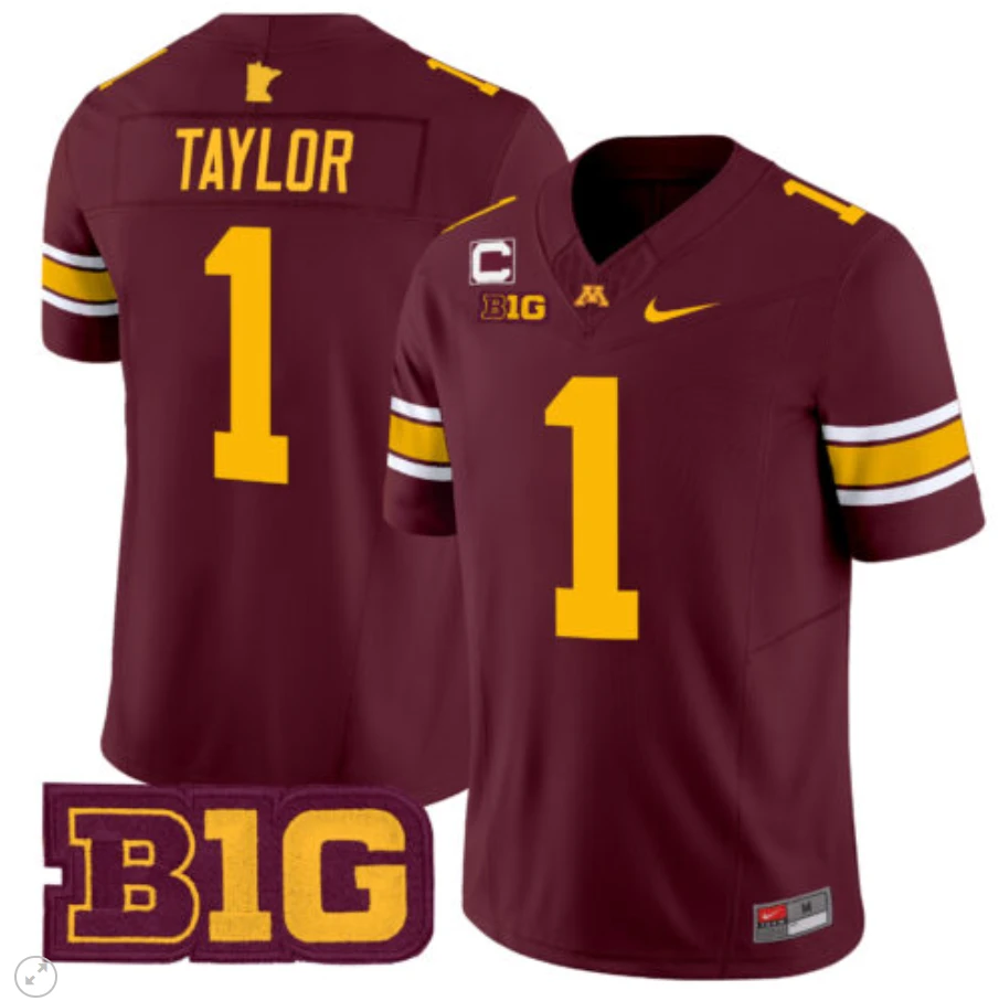 Darius Taylor Jersey #1 Minnesota Golden Gophers Vapor Limited Football Maroon by My Store