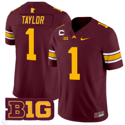 Darius Taylor Jersey #1 Minnesota Golden Gophers Vapor Limited Football Maroon by My Store