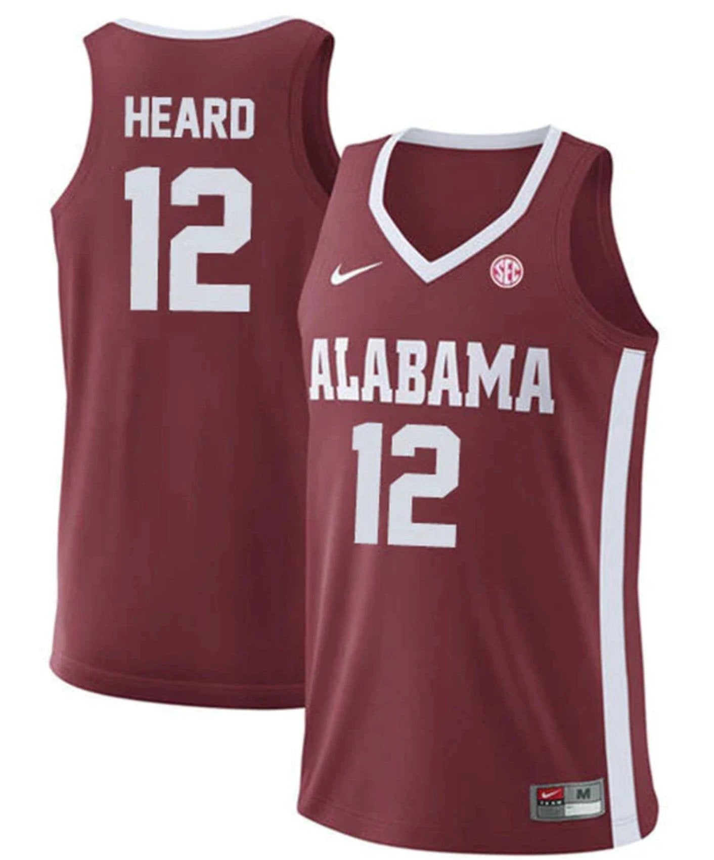 Delaney Heard Jersey Alabama Crimson Tide College Basketball Replica White #12 by My store basketball