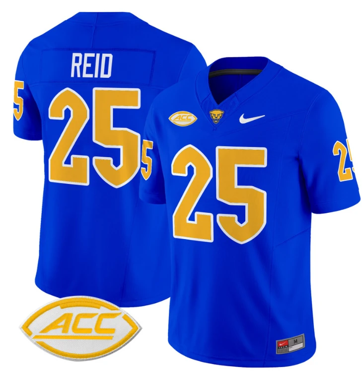 Desmond Reid Jersey #25 Pittsburgh Panthers Vapor Limited College Football Stitched Royal by My Store