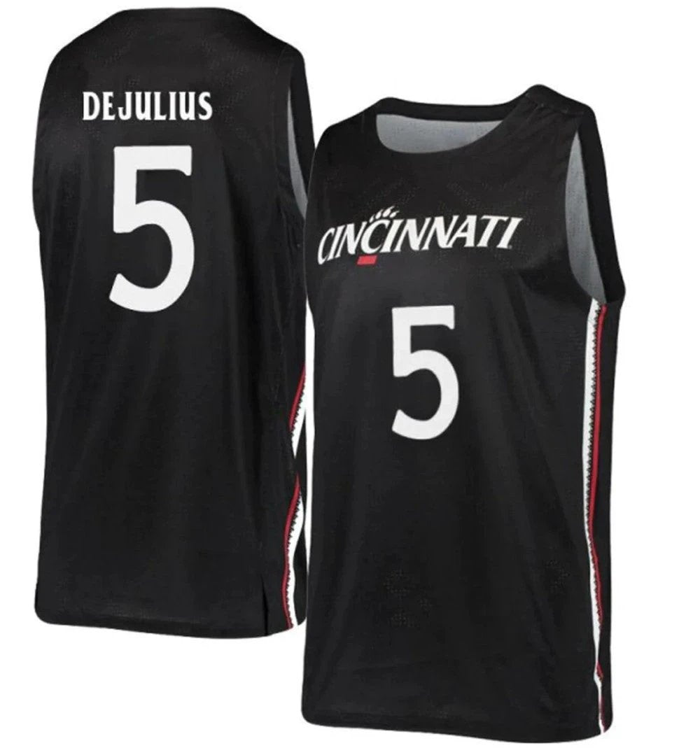 David DeJulius Jersey Cincinnati Bearcats College Basketball Black #5 by My store basketball