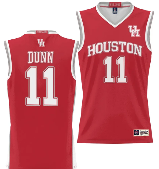 Damian Dunn Jersey #11 Houston Cougars NIL College Basketball Lightweight Red by My store basketball