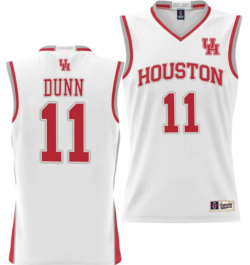 Damian Dunn Jersey #11 Houston Cougars NIL College Basketball Lightweight White by My store basketball