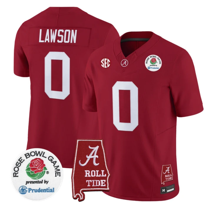 Deontae Lawson Jersey #0 Alabama Crimson Tide 2026 Rose Bowl Stitched by My Store NCAA Football Jerseys