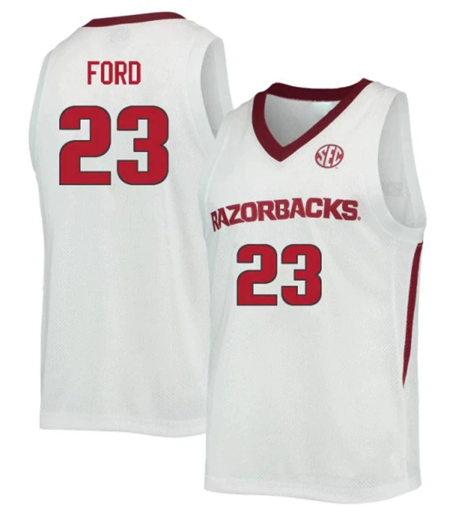Derrian Ford Jersey Arkansas Razorbacks College Basketball #23 by My store basketball