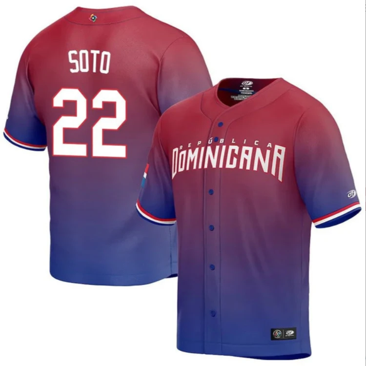 Dominican Baseball Juan Soto World Baseball Classic Jersey – Red by My Store