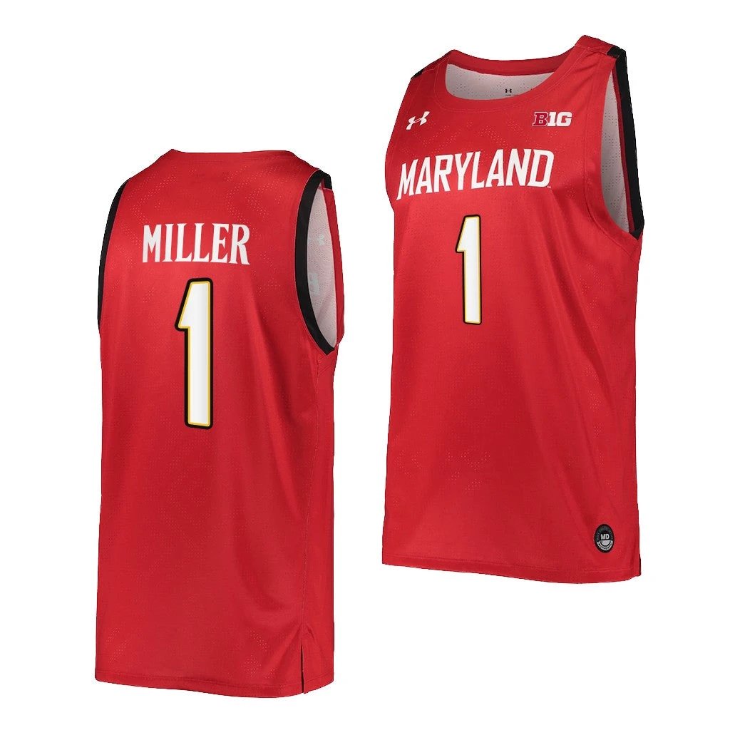Diamond Miller Jersey Maryland Terrapins College Basketball NCAA eligibility Jersey 2023 WNBA Draft Red #1 by My store basketball