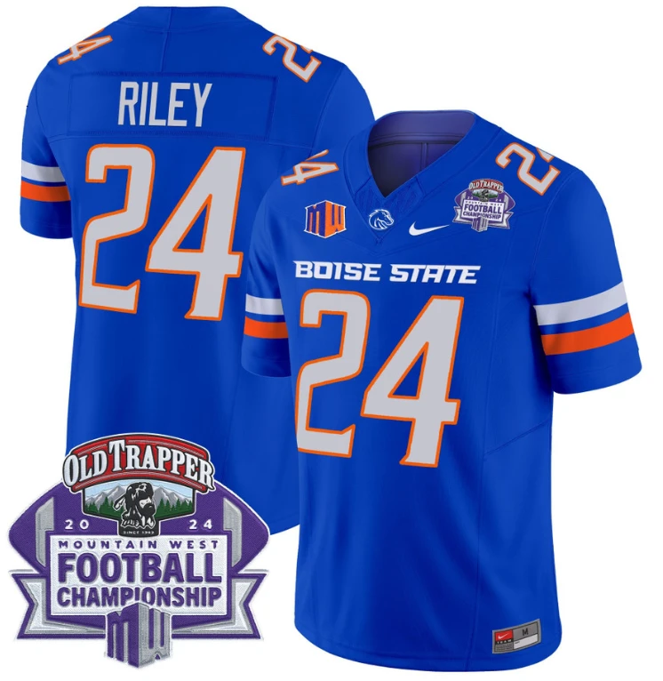 Dylan Riley Jersey #24 Boise State Broncos 2024 Championship Vapor Royal by My Store