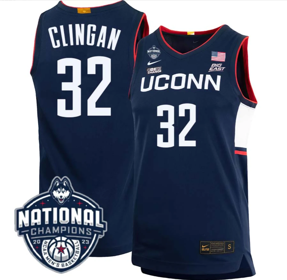 Donovan Clingan Jersey #31 UConn Huskies 2023 National Champions College Basketball by My store basketball