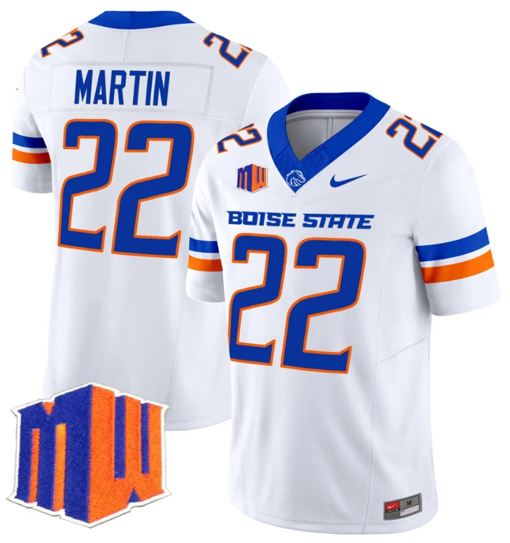 Doug Martin Jersey #22 Boise State Broncos Vapor Limited College Football Stitched White by My Store