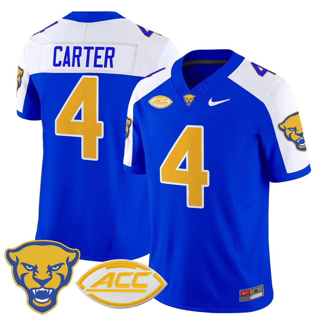 Daniel Carter Jersey #4 Pittsburgh Panthers 2025 Limited Stitched Royal Alter by My Store
