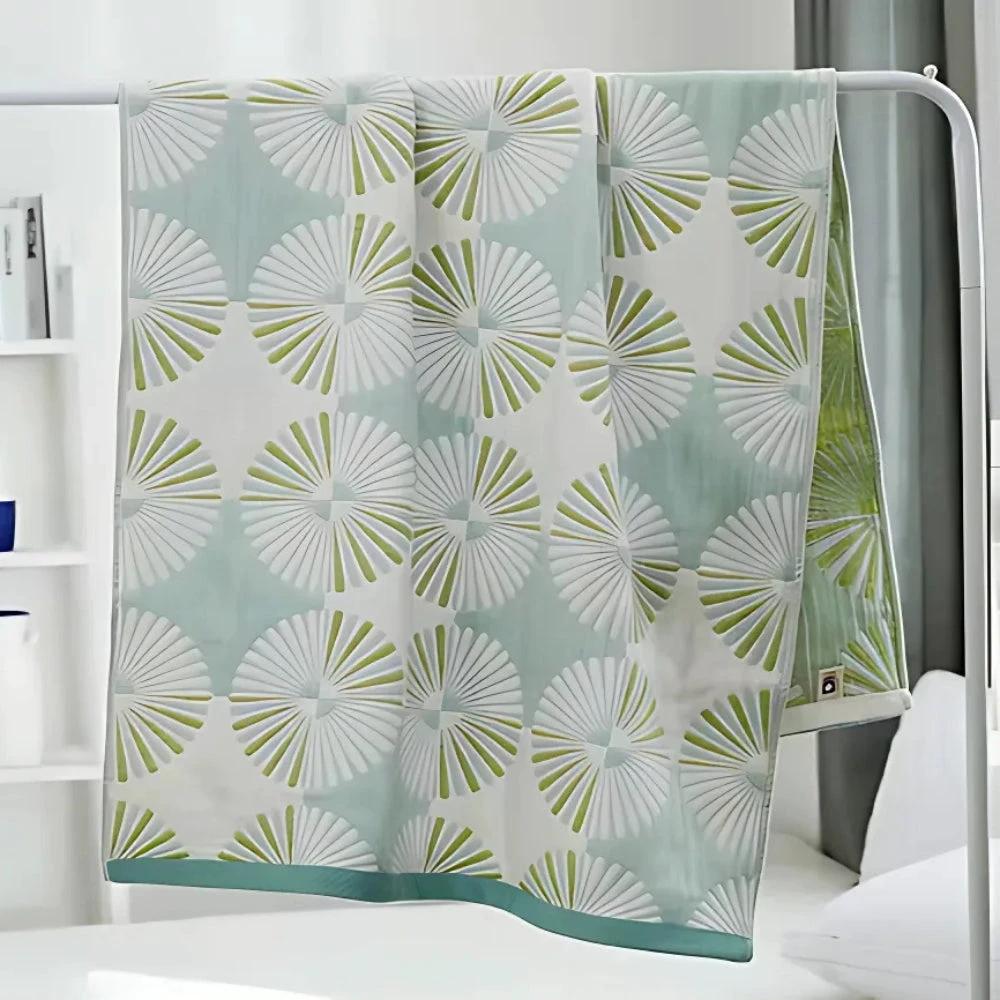 Dahlia Blossom Cotton Bath Towel by Casa & Beyond