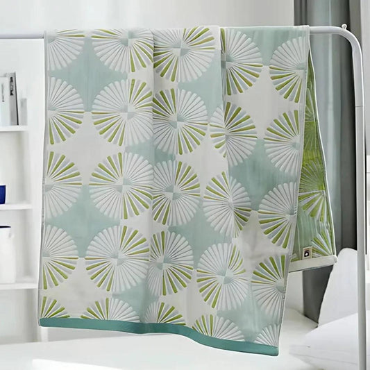 Dahlia Blossom Cotton Bath Towel by Casa & Beyond