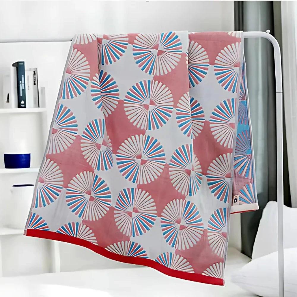 Dahlia Blossom Cotton Bath Towel by Casa & Beyond