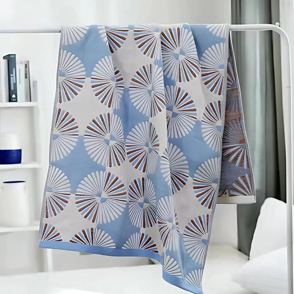 Dahlia Blossom Cotton Bath Towel by Casa & Beyond