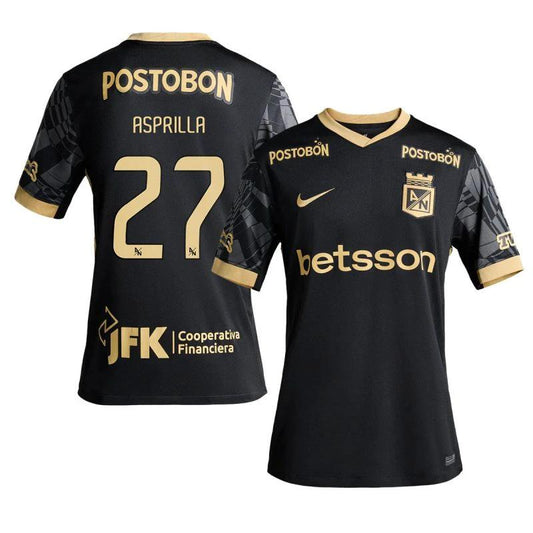 Dairon Asprilla 27 Atlético Nacional 2025-26 Away Men Jersey – Black by Soccer Jersey