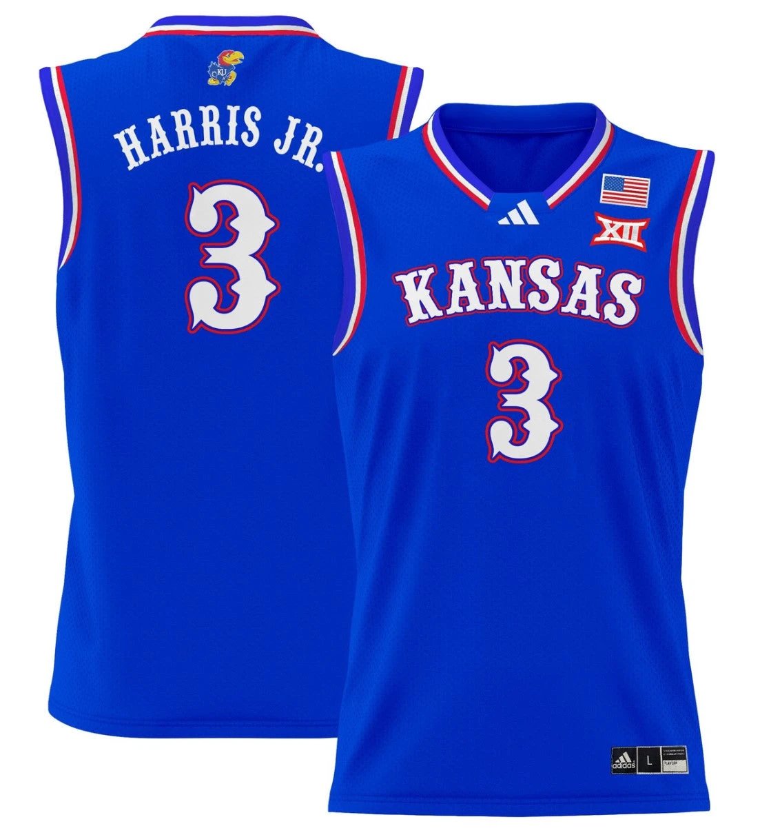 Dajuan Harris Jr Jersey #3 Kansas Jayhawks 2024 Lightweight Basketball Royal by My store basketball