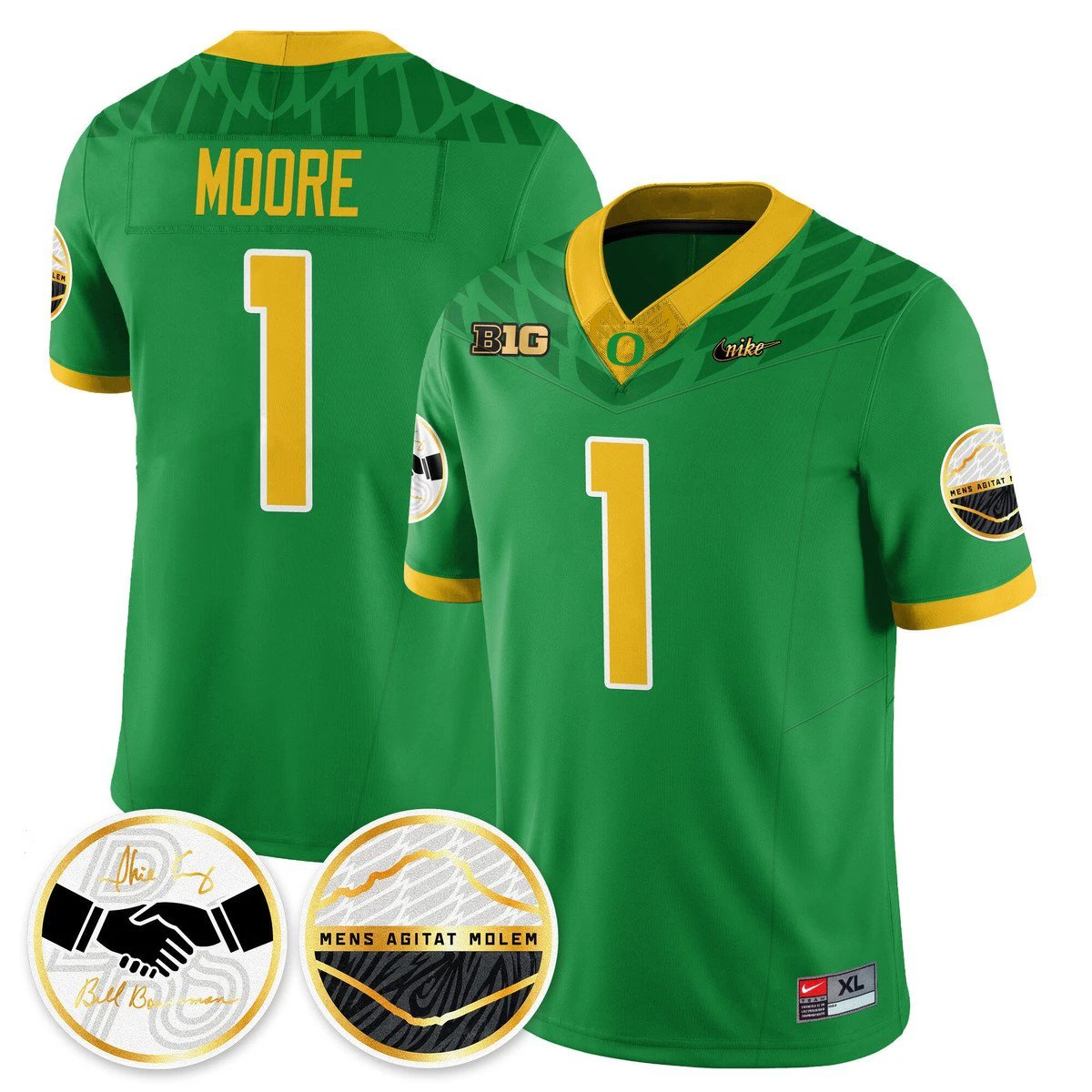 Dakorien Moore Jersey #1 Oregon Ducks 2025 Shoe Duck Stitched by My Store NCAA Football Jerseys