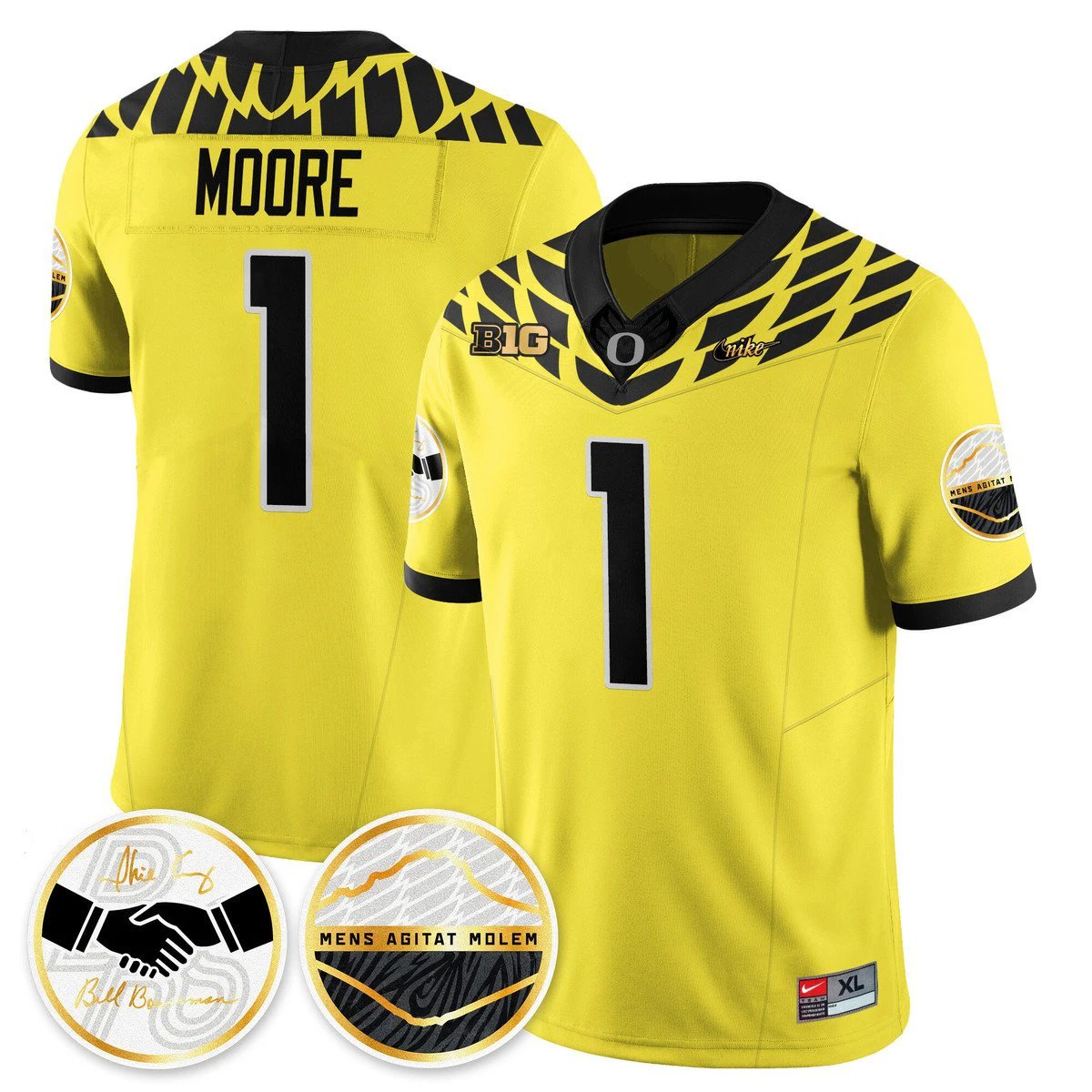 Dakorien Moore Jersey #1 Oregon Ducks 2025 Shoe Duck Stitched by My Store NCAA Football Jerseys