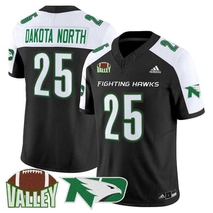 Dakota North Jersey #25 North Dakota Fighting Hawks 2025 Stitched by My Store NCAA Football Jerseys