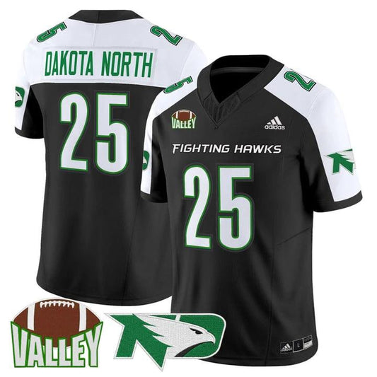 Dakota North Jersey #25 North Dakota Fighting Hawks 2025 Stitched by My Store NCAA Football Jerseys