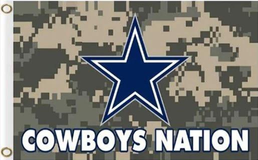 Dallas Cowboys Camo Flag 3X5 Ft Polyester Banner USA 90x150cm by flagsjustdoit