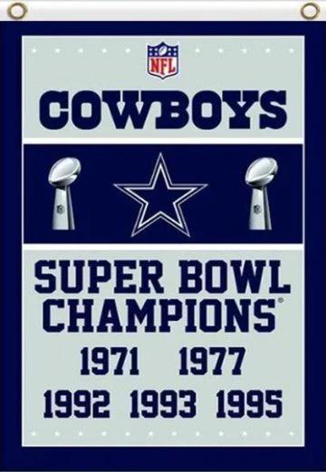 Dallas Cowboys Champions Flag 3X5 Ft Polyester Banner USA 90x150cm by flagsjustdoit