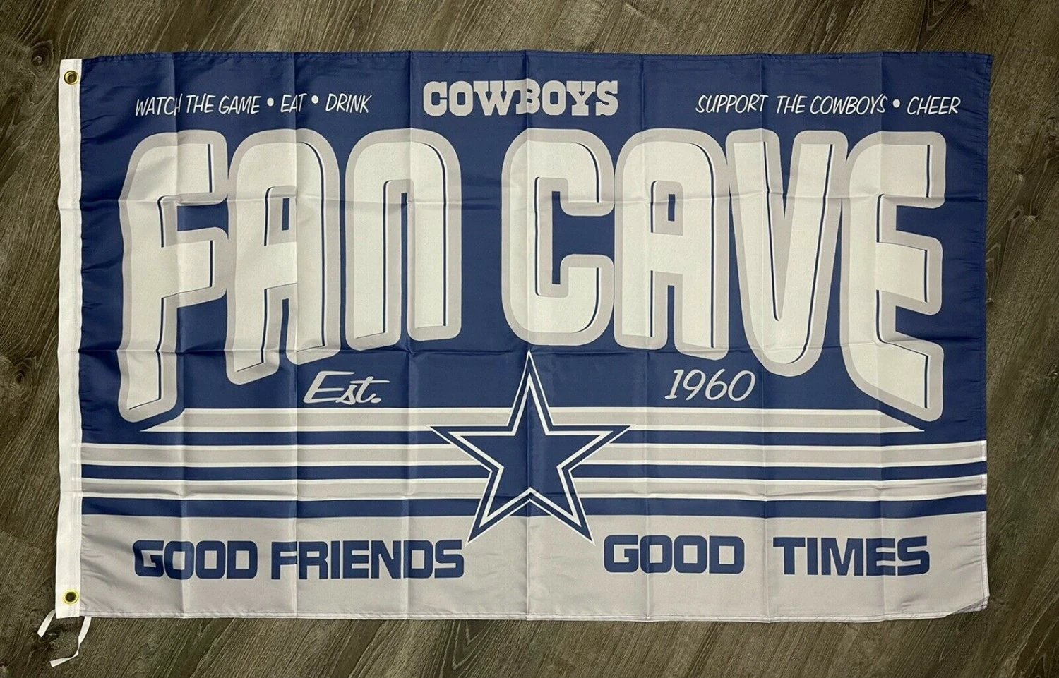 Dallas Cowboys Fan Cave Flag 3x5 ft Sports Banner Man-Cave Garage by flagsjustdoit