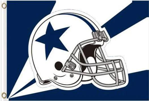 Dallas Cowboys Helmet White Flag 3X5 Ft Polyester Banner USA 90x150cm by flagsjustdoit