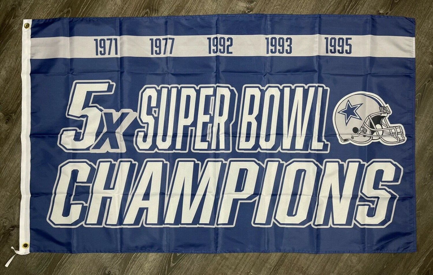Dallas Cowboys Super Bowl Championship Flag 3x5 ft Sports Banner Man-Cave by flagsjustdoit