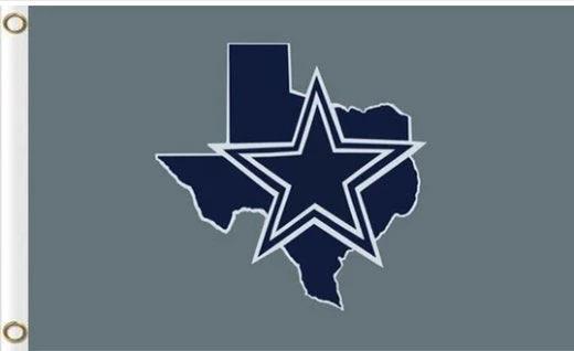 Dallas Cowboys Team Logo Flag 3X5 Ft Polyester Banner USA 90x150cm by flagsjustdoit