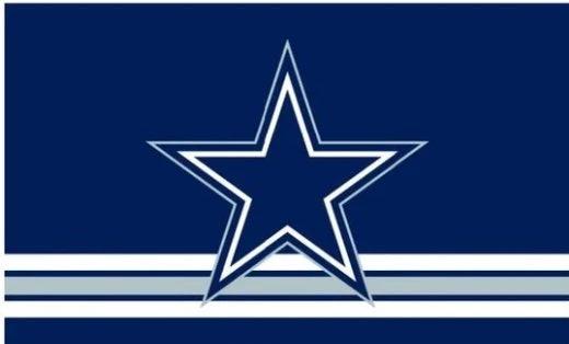 Dallas Cowboys Three Lines Flag 3X5 Ft Polyester Banner USA 90x150cm by flagsjustdoit