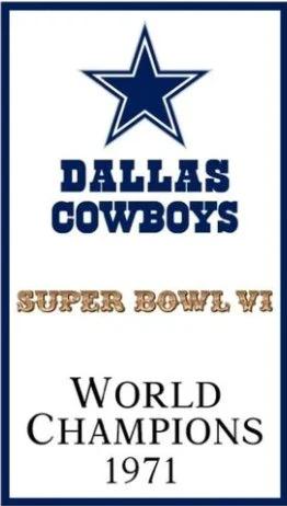Dallas Cowboys World Champions 1971 Flag 3X5 Ft Polyester Banner USA 90x150cm by flagsjustdoit