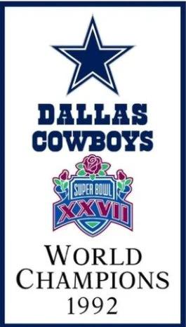 Dallas Cowboys World Champions 1992 Flag 3X5 Ft Polyester Banner USA 90x150cm by flagsjustdoit