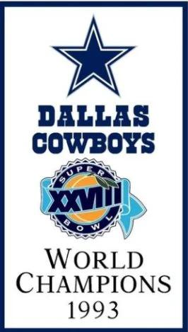 Dallas Cowboys World Champions 1993 Flag 3X5 Ft Polyester Banner USA 90x150cm by flagsjustdoit