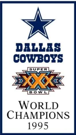 Dallas Cowboys World Champions 1995 Flag 3X5 Ft Polyester Banner USA 90x150cm by flagsjustdoit