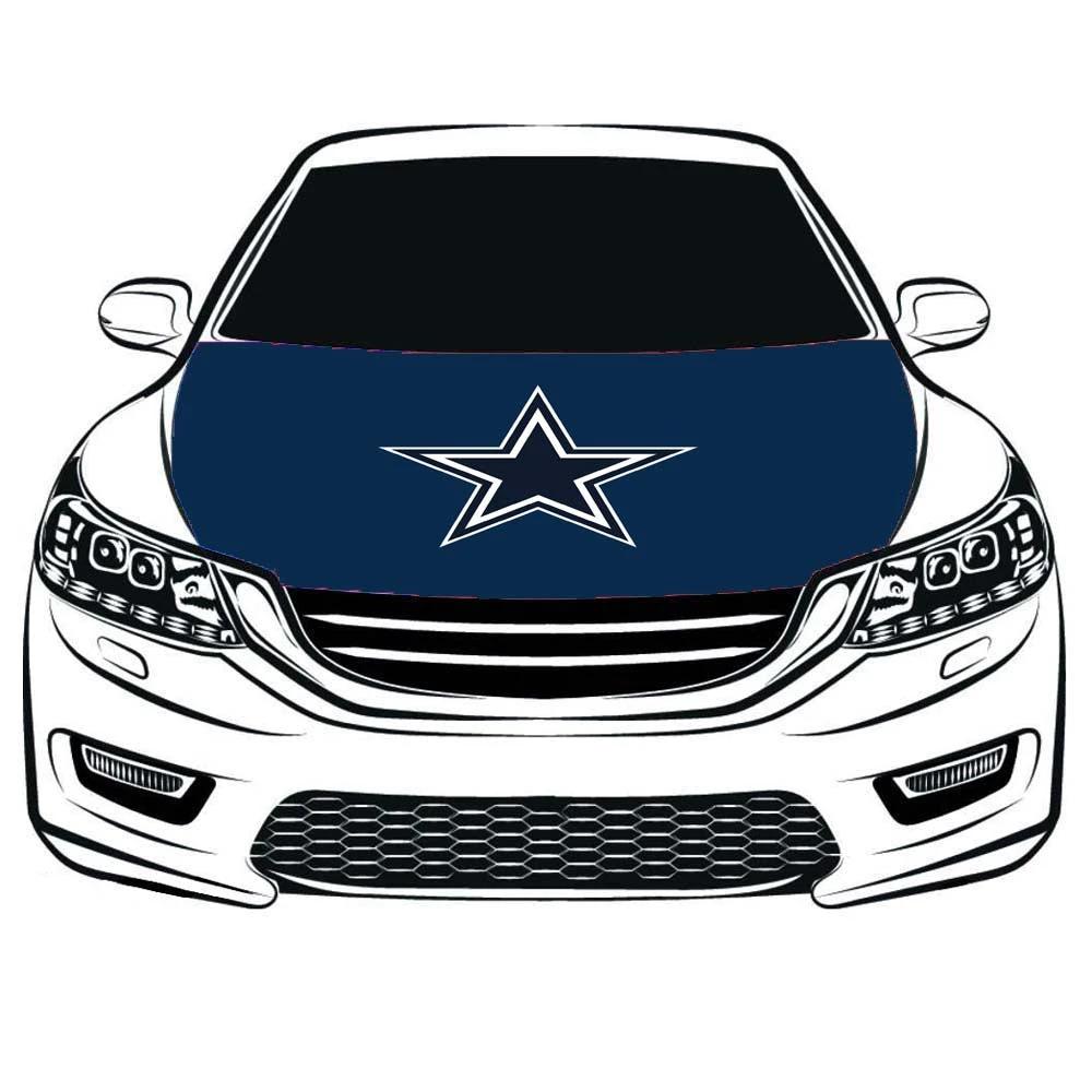 Dallas Cowboys Car Hood Cover Flag , Engine Banner Dallas Cowboys ,3.3X5ft,/6X7FT100% Polyester Elastic Fabrics Can be Washed by flagsshop