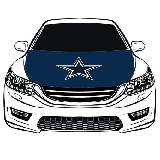 Dallas Cowboys Car Hood Cover Flag , Engine Banner Dallas Cowboys ,3.3X5ft,/6X7FT100% Polyester Elastic Fabrics Can be Washed by flagsshop