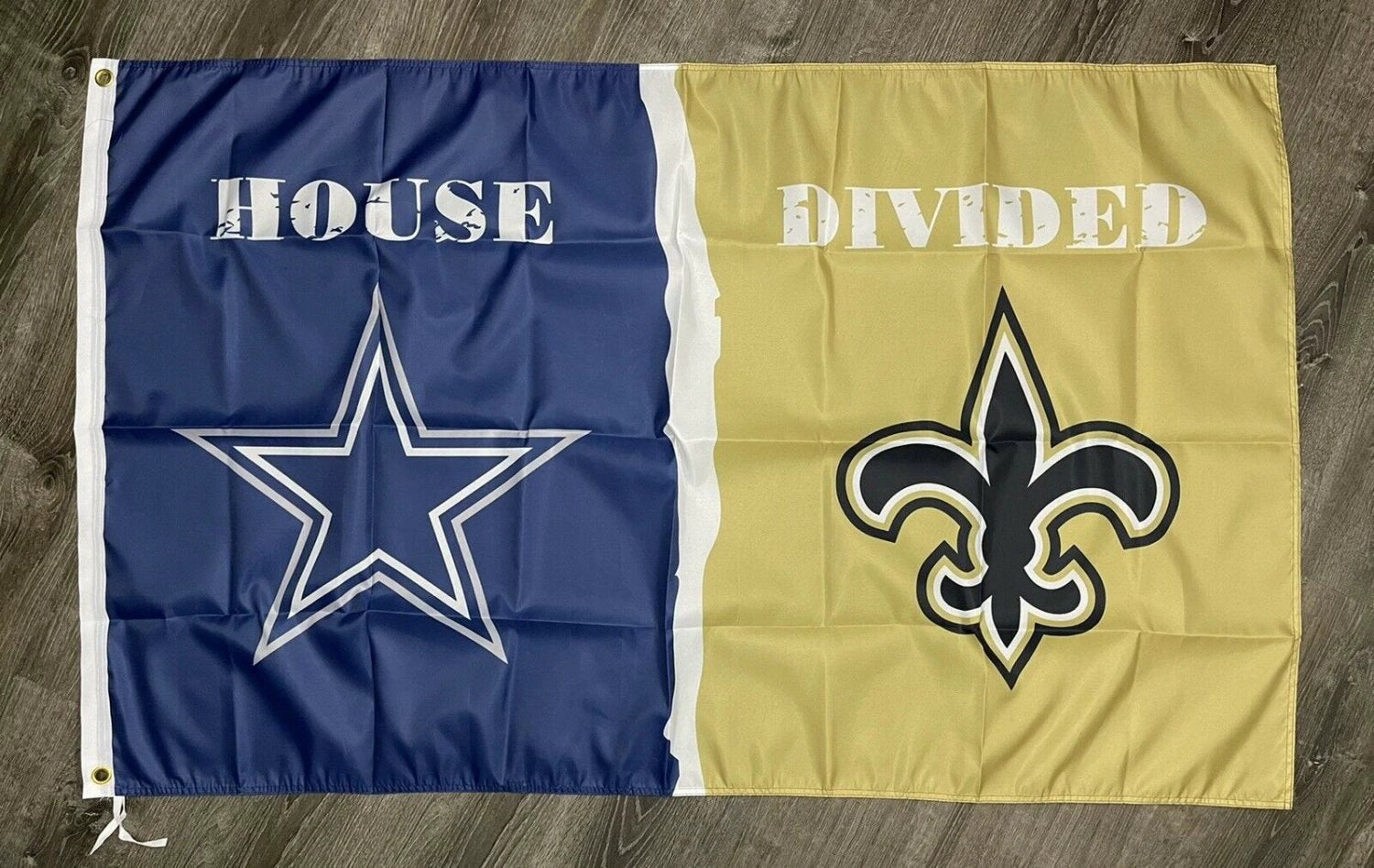 Dallas Cowboys vs New Orleans Saints House Divided Flag 3x5 ft Banner Man-Cave by flagsjustdoit