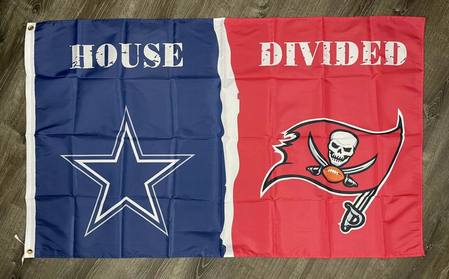Dallas Cowboys vs Tampa Bay Buccaneers House Divided Flag 3x5 ft Banner New by flagsjustdoit
