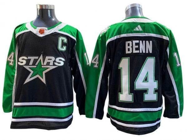 Dallas Stars #14 Jamie Benn Black Reverse Retro 2.0 Jersey by Hockey David
