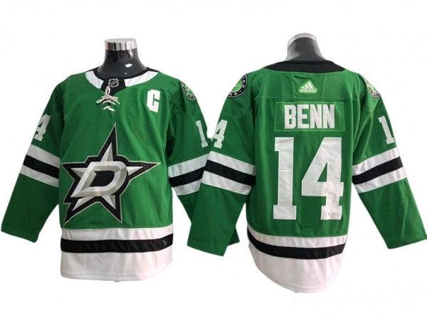 Dallas Stars #14 Jamie Benn Green Home Jersey by Hockey David