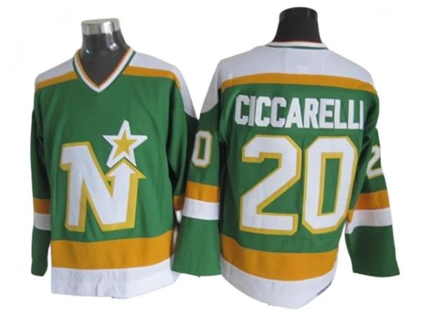 Dallas Stars #20 Dino Ciccarelli 1980's Vintage CCM Jersey - Green by Hockey David