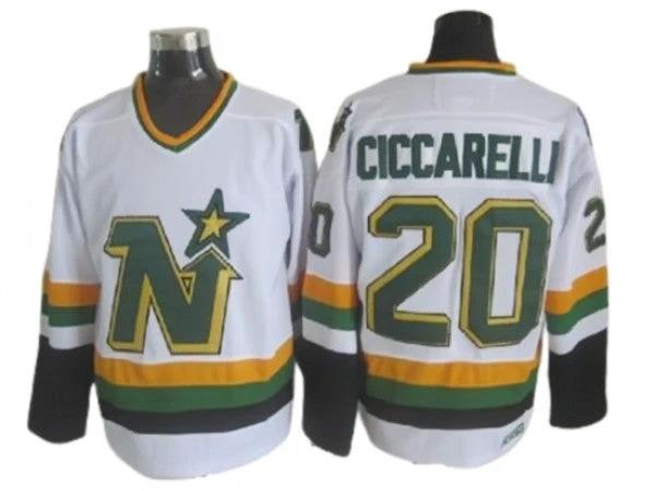 Dallas Stars #20 Dino Ciccarelli 1980's Vintage CCM Jersey - White by Hockey David